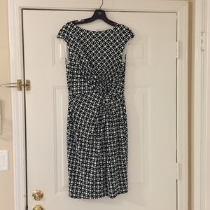 Lauren Ralph Lauren black/white geometric dress